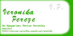 veronika percze business card